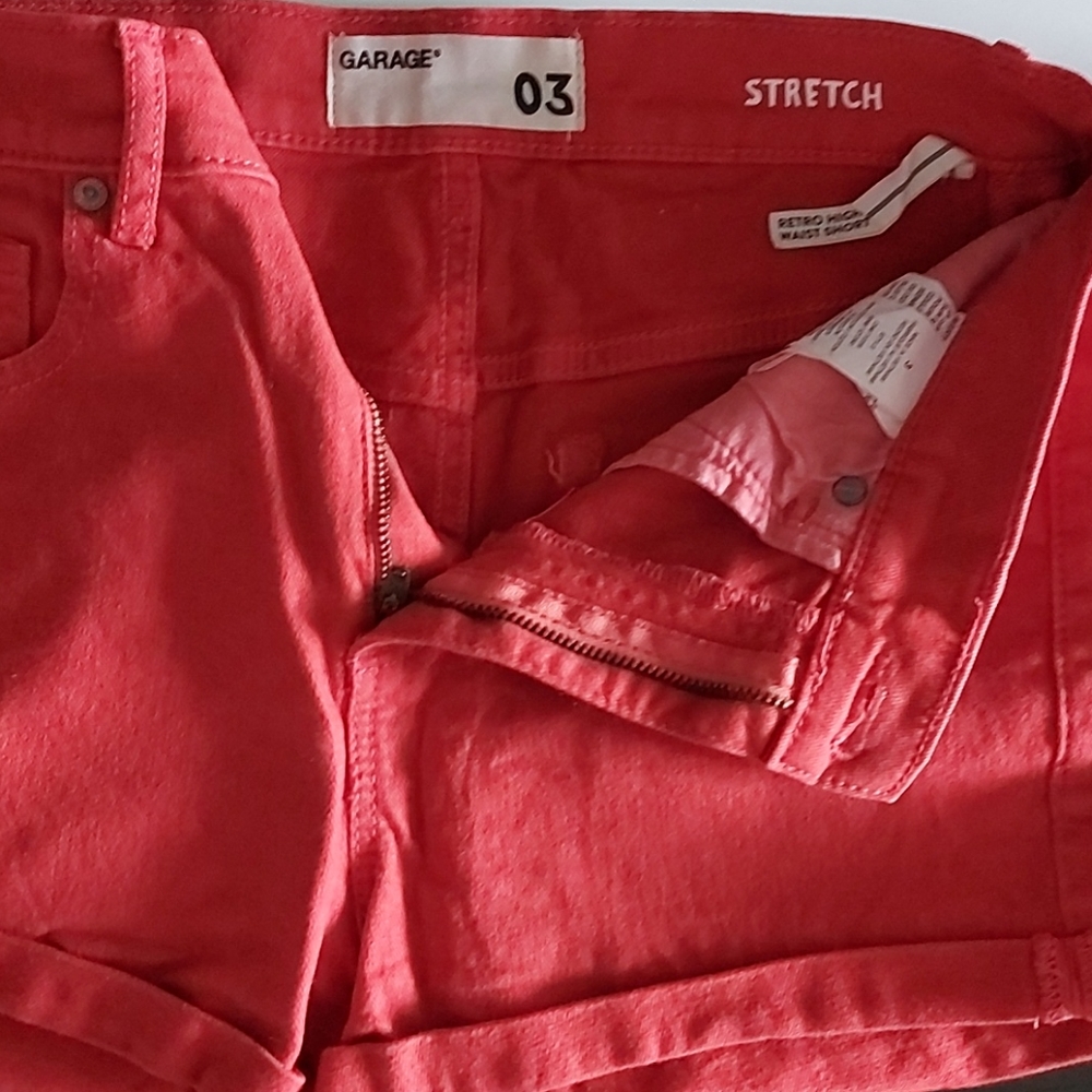 Red demin shorts - Picture 3 of 3